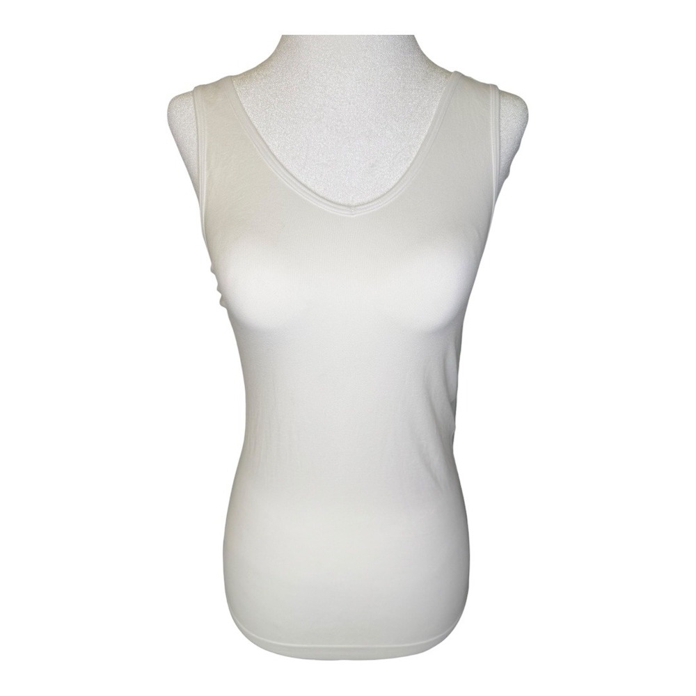 Nordstrom Rack White V Neck‎ Seamless Tank Top Camisole Size Large NWT